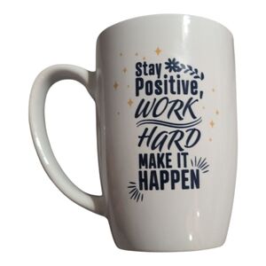 Motivational "Stay Positive" White Ceramic Mug